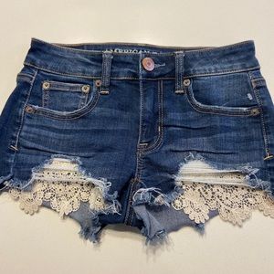 american eagle denim shorts